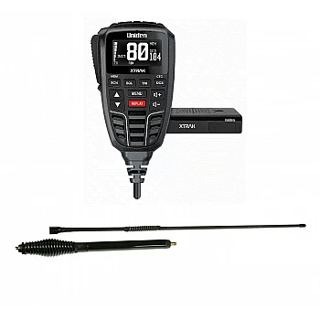Uniden XTRAK 80 UHF CB Radio & 6.5dBi AT880BK Antenna Kit