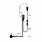 2 Wire Acoustic Airtube Headset with Inline PTT/Microphone suit GME Models