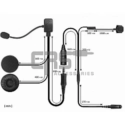 CRS Motorcycle Helmet Kit for UHF Radio - Radio Body Mount