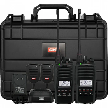 GME TX6600STP Twin Pack 5 watt IP67 Handheld UHF CB Radios