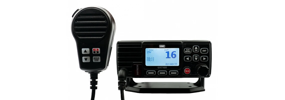 GME GX710D Black Waterproof VHF Marine Radio - NEW