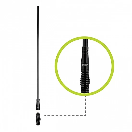 Oricom ANU800 6.5dBi UHF CB Antenna with Detachable fibreglass Whip Oricom ANU800 6.5dBi UHF CB Antenna with Detachable fibreglass Whip