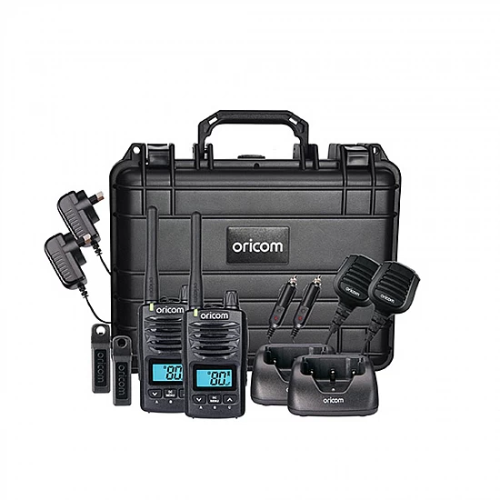 Oricom DTXTP600 Waterproof 5 Watt Handheld UHF CB Radio Tradie Pack
