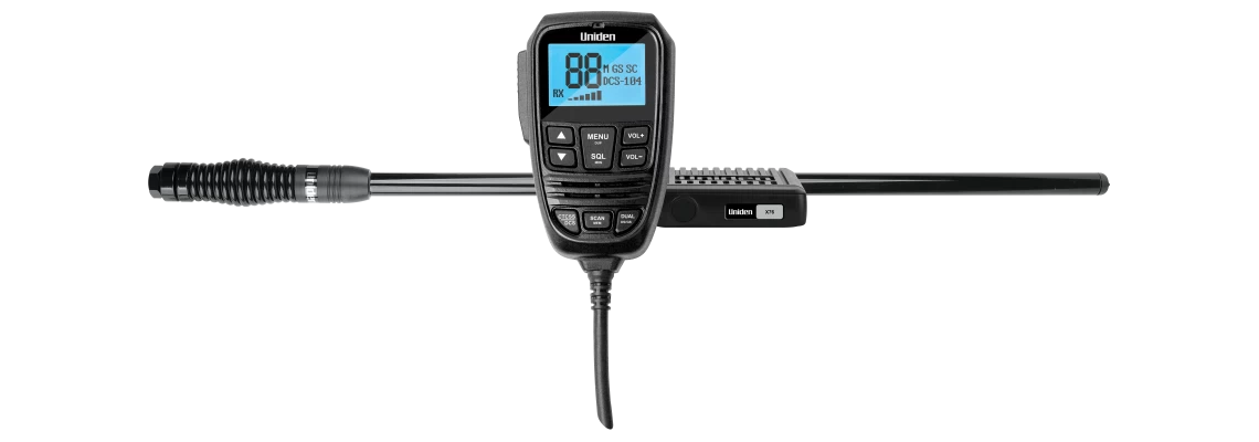 Uniden X76 Mini Compact UHF CB Mobile with Remote Speaker MIC and Large LCD