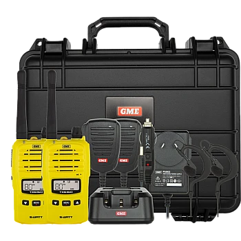 GME TX6165YTP Yellow 5 watt IP67 Handheld UHF CB Tradies Pack