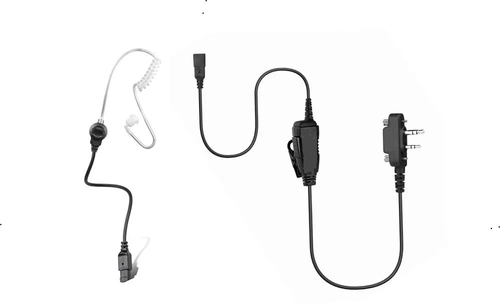 Airtube Earpiece with Inline PTT Headset suits Icom IC41W IC41S IC-41PRO 