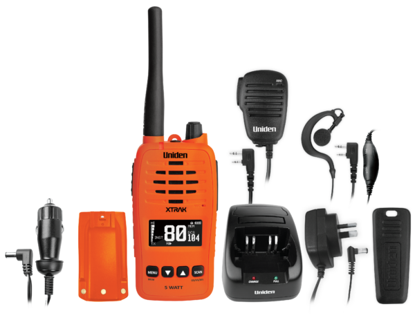 Uniden XTRAK 50 Orange 80 CH UHF CB Handheld