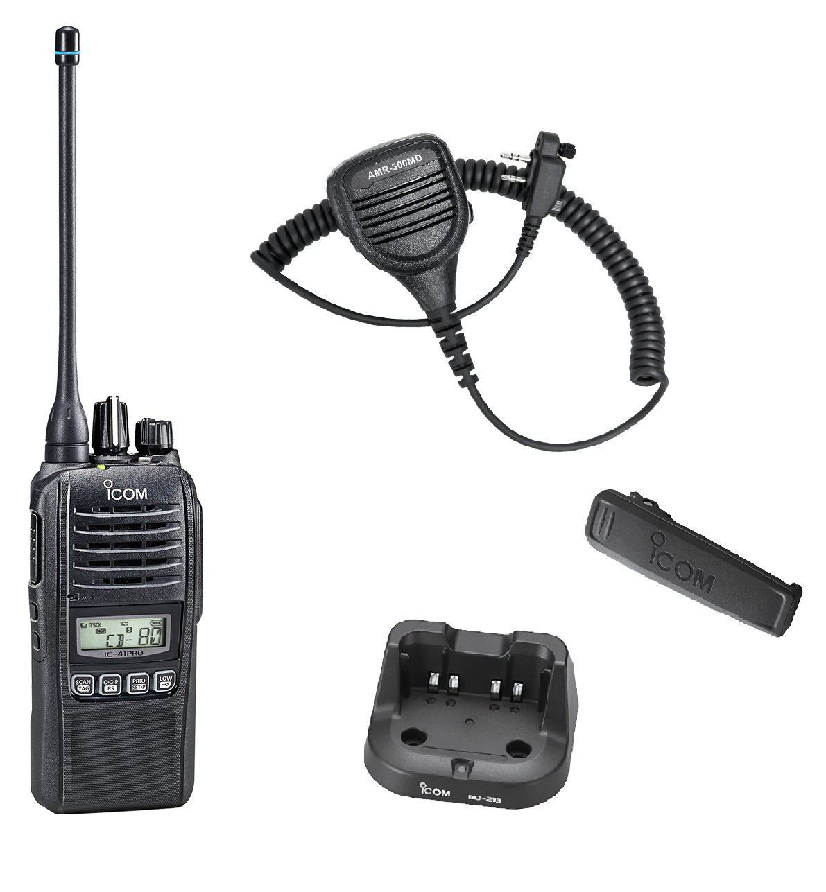 Icom IC-41PRO Waterproof 80CH UHF CB Handheld + Remote Speaker Microphone