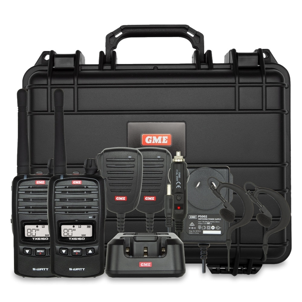 GME TX6165TP 5 watt IP67 Handheld UHF CB Tradies Pack