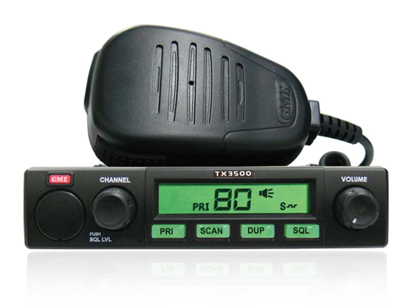 GME TX3500S  80 Channel UHF CB Radio + AT870 Black 6.5dBi  Antenna Pack