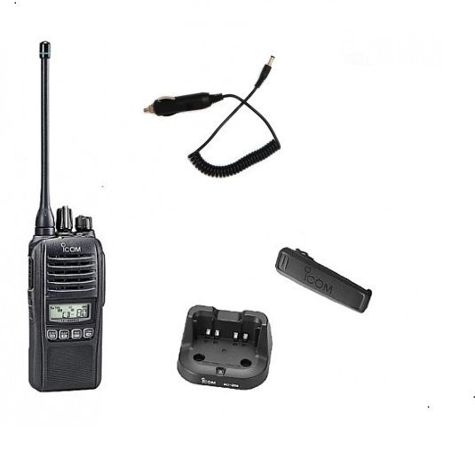 Icom IC-41PRO 80CH UHF CB Handheld + 12 Volt Cig Charging Cable