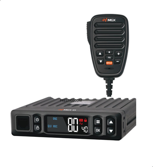 MGX C1 Compact UHF CB Radio 12-24 with Noise Cancelling IP67 Microphone