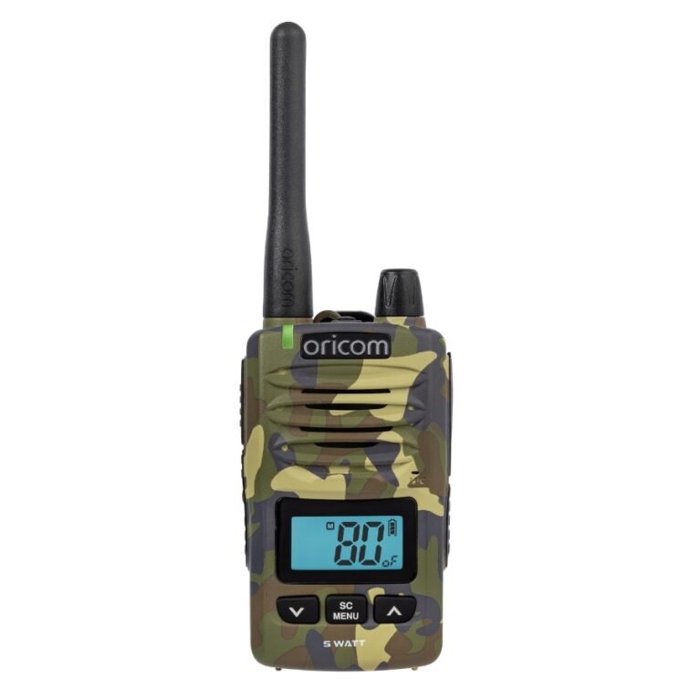 Oricom DTX600CAM Waterproof 5 Watt Handheld UHF CB Radio- Camo