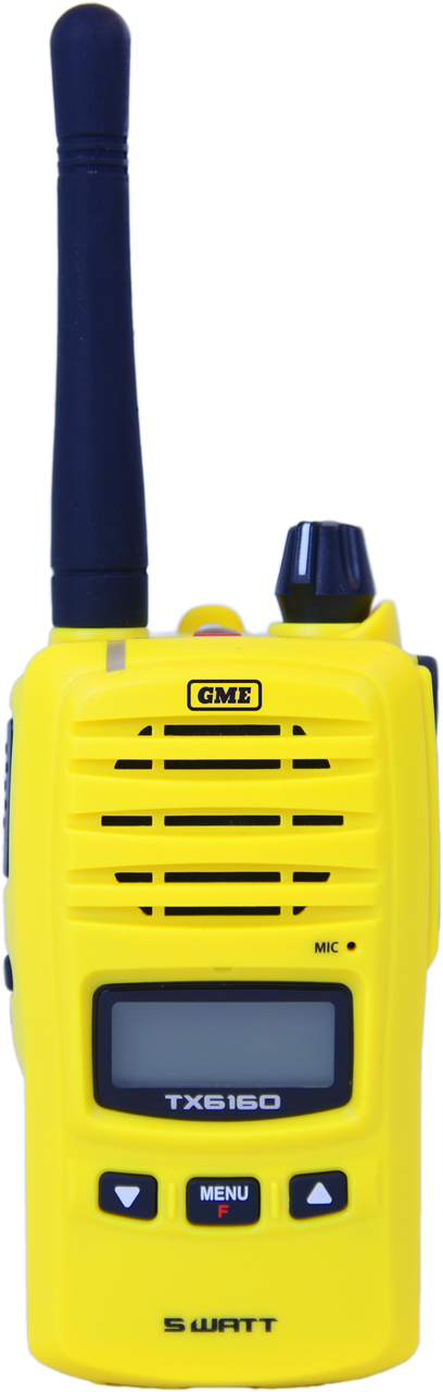 GME TX6165XY Yellow 5 watt IP67 Handheld UHF CB Radio 