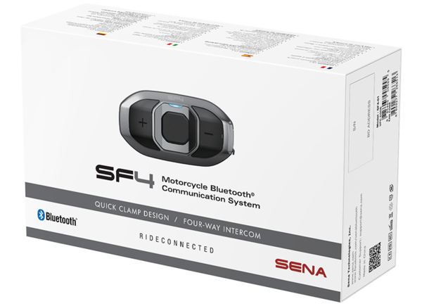 Sena SF4 Motorcycle Bluetooth Intercom Single Pack 