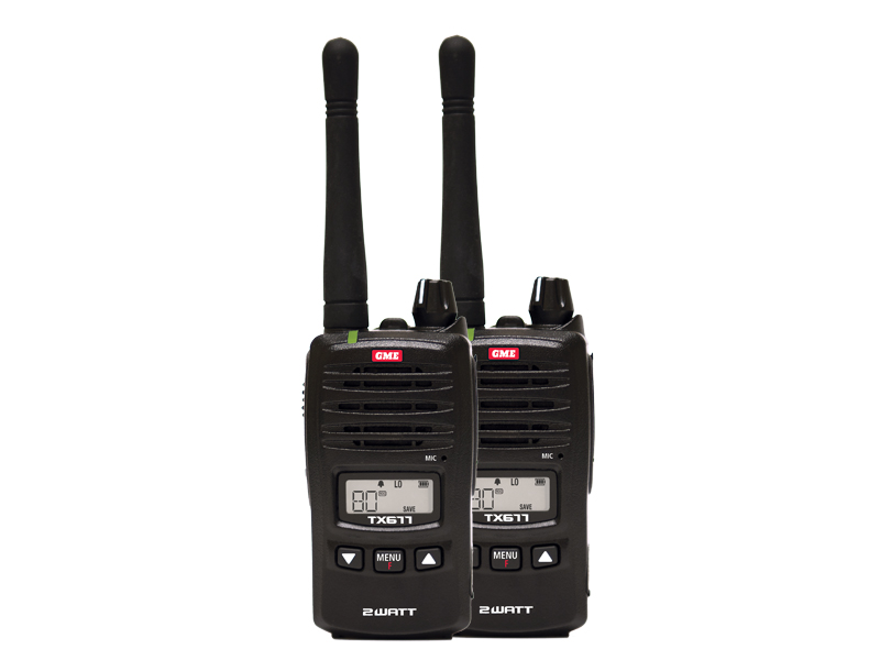 GME TX677 Twinpack 80 Channel UHF CB Handhelds